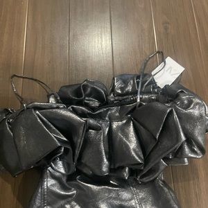 Zara | Dresses | Zara Sliver Raffle Dress | Poshmark